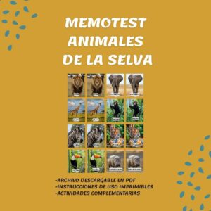 MEMOTEST DIGITAL - ANIMALES DE LA SELVA